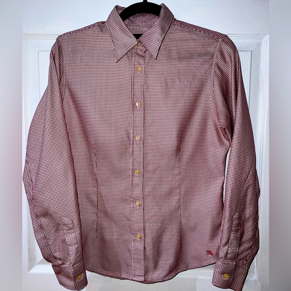 Burberry London Pink button down shirt top size M